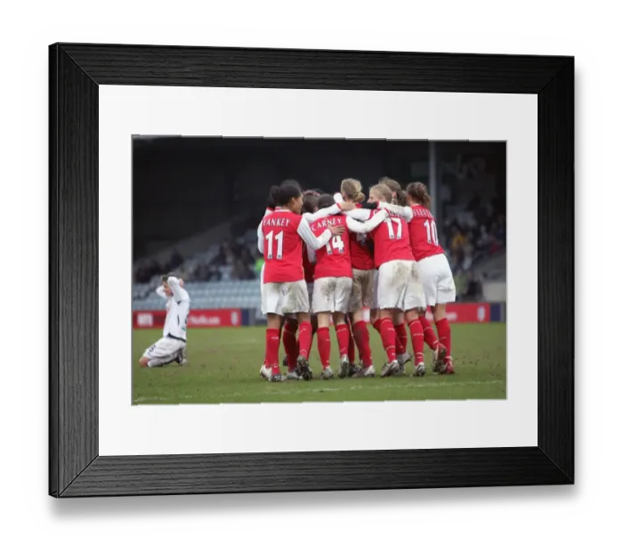 Framed Print : Jayne Ludlow's Game-Winning Goal: Arsenal Ladies Celebrate League Cup Victory Framed Print : Jayne Ludlow's Game-Winning Goal: Arsenal Ladies Celebrate League Cup Victory
