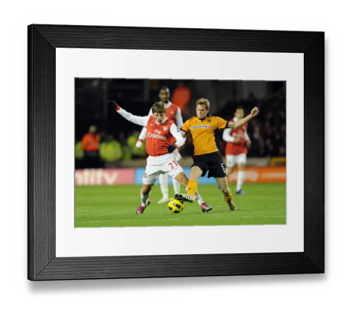 Framed Print : Arshavin's Brilliance: Arsenal Triumphs 2-0 over Wolverhampton in Premier League