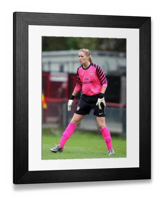 Framed Print : Emma Byrne (Arsenal). Arsenal Ladies 9: 0 ZFK Masinac. UEFA Womens Champions League