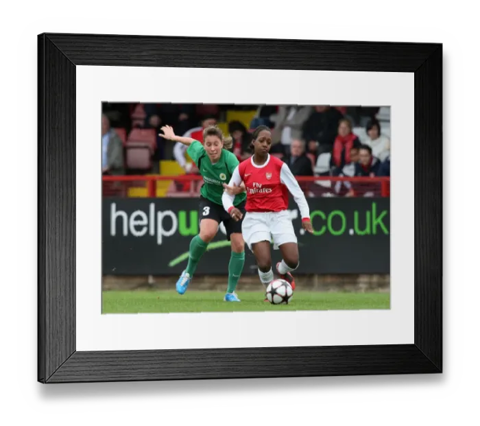 Framed Print : Danielle Carter (Arsenal) Hristina Sampanidis (ZFK). Arsenal Ladies 9: 0 ZFK Masinac