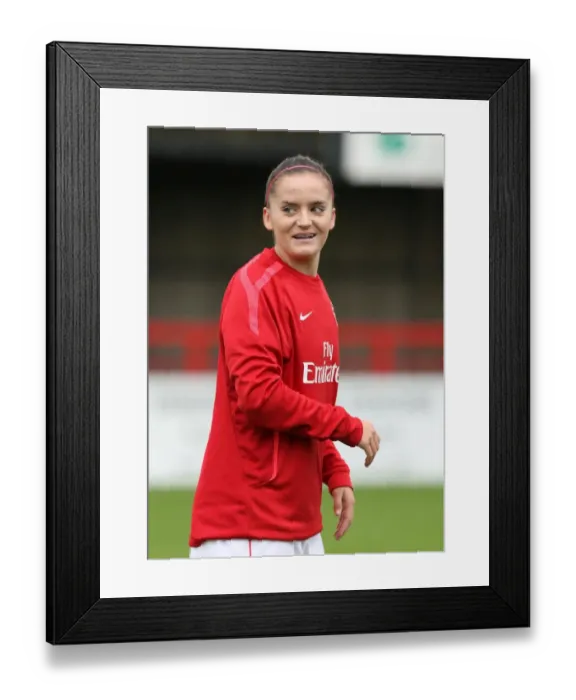 Framed Print : Arsenal Women's Dominance: Lara Fay Scores in 9-0 UEFA Champions League Victory over ZFK Masinac