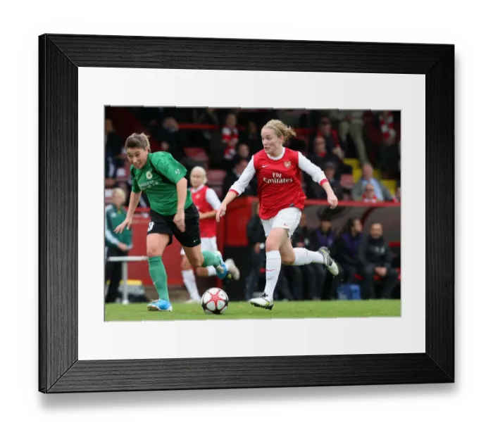 Framed Print : Kim Little (Arsenal) Hristina Sampanidis (ZFK). Arsenal Ladies 9: 0 ZFK Masinac Framed Print : Kim Little (Arsenal) Hristina Sampanidis (ZFK). Arsenal Ladies 9: 0 ZFK Masinac