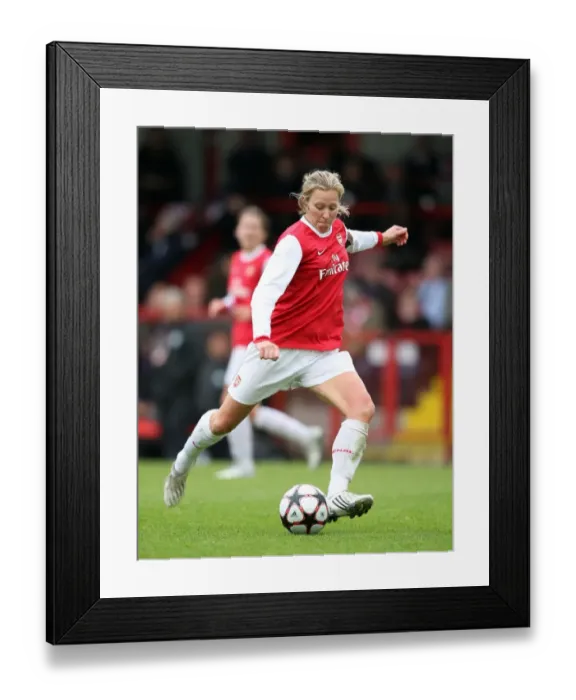 Framed Print : Arsenal's Jayne Ludlow Leads Dominant 9-0 Victory Over ZFK Masinac in UEFA Women's Champions League