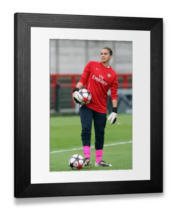 Framed Print : Arsenal's Rebecca Spencer Shines in 9-0 UEFA Women's Champions League Victory over ZFK Masinac