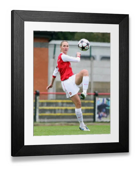 Framed Print : Arsenal's Faye White Leads the Way in UEFA Women's Champions League: Arsenal Ladies 9-0 ZFK Masinac