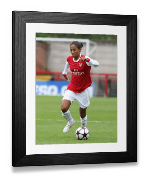 Framed Print : Rachel Yankey (Arsenal). Arsenal Ladies 9: 0 ZFK Masinac. UEFA Womens Champions League