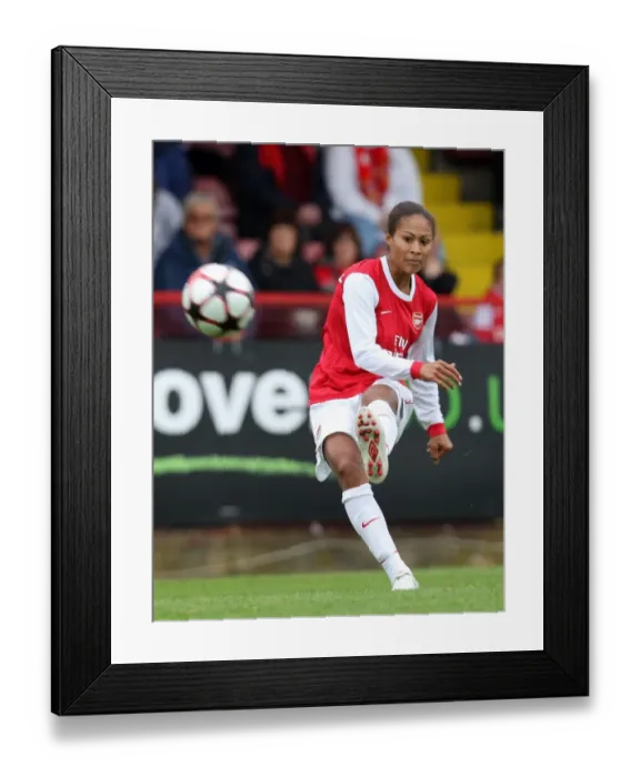 Framed Print : Arsenal's Rachel Yankey Leads 9-0 UEFA Women's Champions League Victory