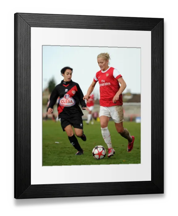 Framed Print : Katie Chapman (Arsenal) Pizarro (Rayo). Arsenal Ladies 4: 1 Rayo Vallecano Framed Print : Katie Chapman (Arsenal) Pizarro (Rayo). Arsenal Ladies 4: 1 Rayo Vallecano