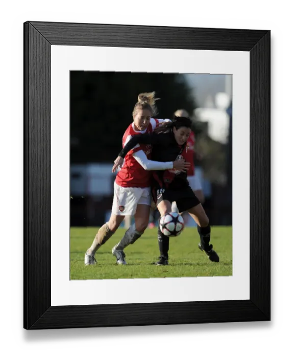 Framed Print : Gemma Davison (Arsenal) Ana Rubio (Rayo). Arsenal Ladies 4: 1 Rayo Vallecano Framed Print : Gemma Davison (Arsenal) Ana Rubio (Rayo). Arsenal Ladies 4: 1 Rayo Vallecano