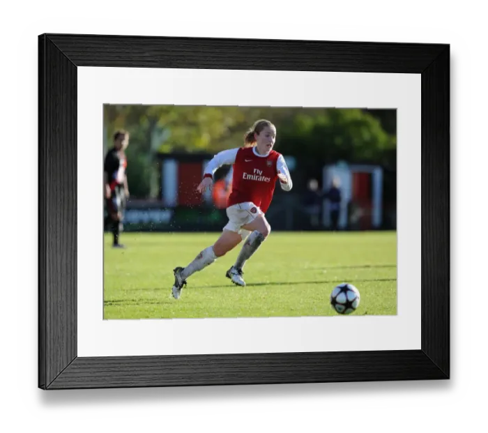 Framed Print : Kim Little (Arsenal). Arsenal Ladies 4: 1 Rayo Vallecano. Womens UEFA Champions League