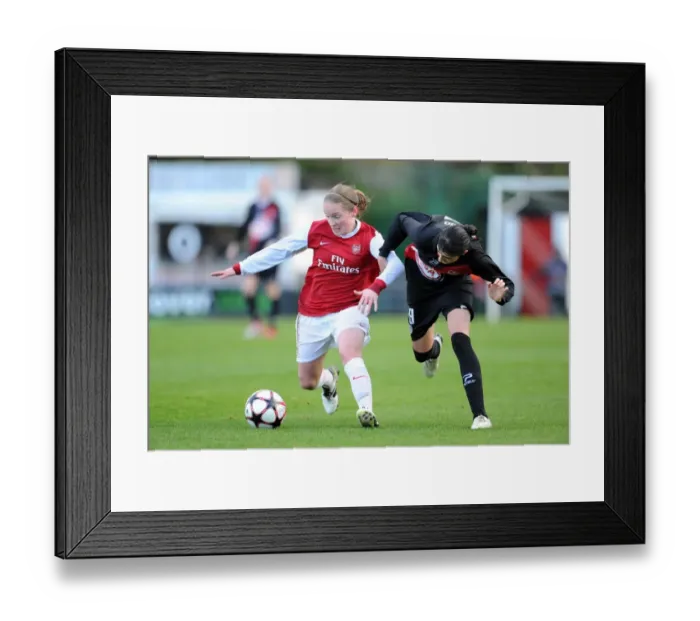 Framed Print : Kim Little (Arsenal) Rocio Ruiz (Rayo). Arsenal Ladies 4: 1 Rayo Vallecano Framed Print : Kim Little (Arsenal) Rocio Ruiz (Rayo). Arsenal Ladies 4: 1 Rayo Vallecano