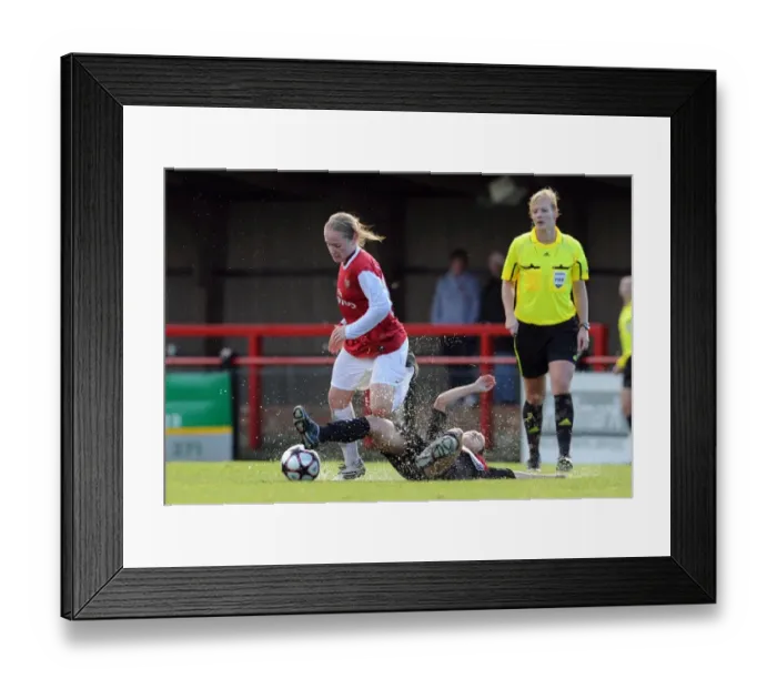 Framed Print : Kim Little (Arsenal) Cristina Vega (Rayo). Arsenal Ladies 4: 1 Rayo Vallecano Framed Print : Kim Little (Arsenal) Cristina Vega (Rayo). Arsenal Ladies 4: 1 Rayo Vallecano