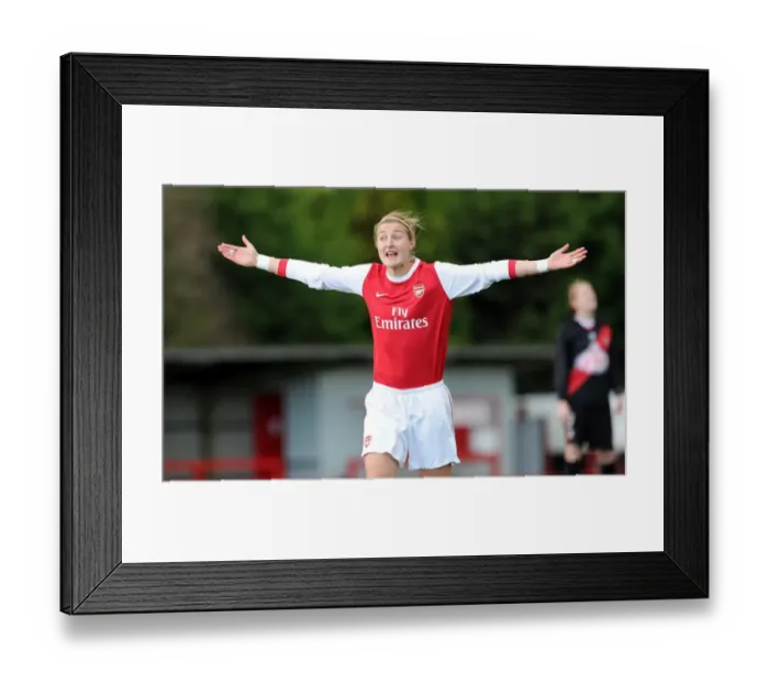 Framed Print : Ellen White (Arsenal). Arsenal Ladies 4: 1 Rayo Vallecano. Womens UEFA Champions League