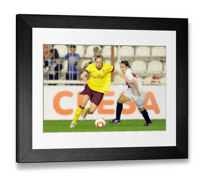 Framed Print : gemma Davison (Arsenal) Cristina Mingo (Rayo). Rayo Vallecano 2: 0 Arsenal Ladies Framed Print : gemma Davison (Arsenal) Cristina Mingo (Rayo). Rayo Vallecano 2: 0 Arsenal Ladies