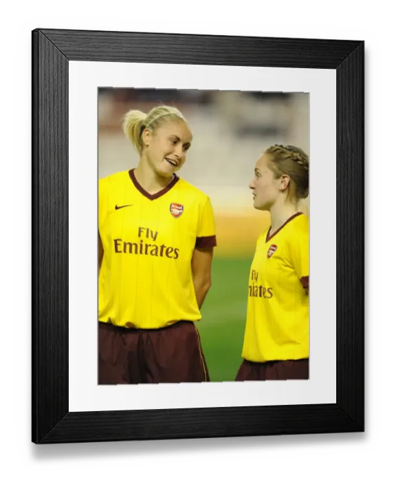 Framed Print : Steph Houghton and Kim Little (Arsenal). Rayo Vallecano 2: 0 Arsenal Ladies Framed Print : Steph Houghton and Kim Little (Arsenal). Rayo Vallecano 2: 0 Arsenal Ladies