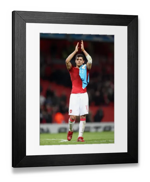 Framed Print : Denilson (Arsenal) claps the fans at the end of the match Framed Print : Denilson (Arsenal) claps the fans at the end of the match