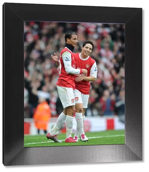 Chamakh and Nasri: Arsenal's Unforgettable Goal Celebration vs. Tottenham (2:3)