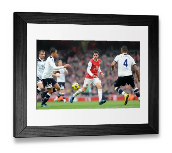 Framed Print : Cesc Fabregas (Arsenal) Jermaine Jenas and Younes Kaboul (Tottenham). Arsenal 2 Framed Print : Cesc Fabregas (Arsenal) Jermaine Jenas and Younes Kaboul (Tottenham). Arsenal 2