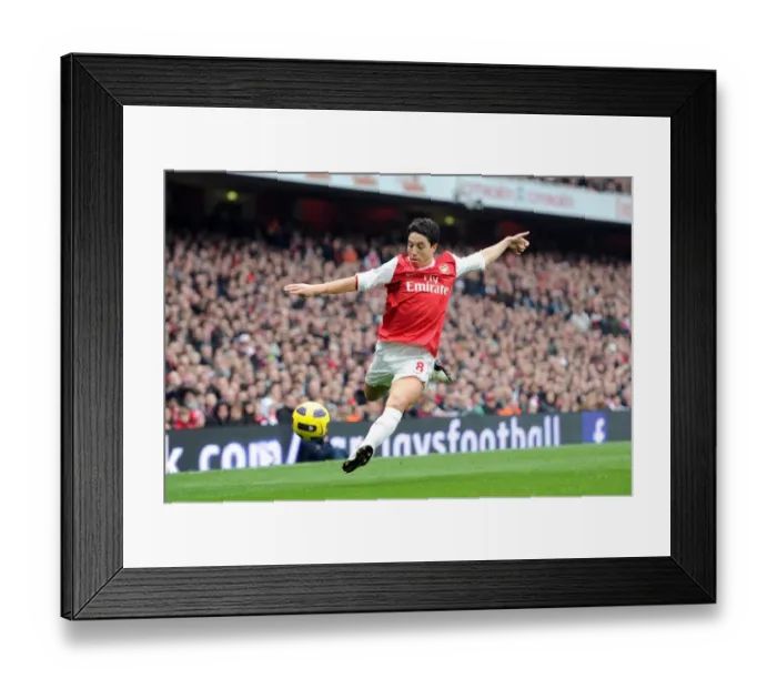 Framed Print : Samir Nasri (Arsenal). Arsenal 2: 3 Tottenham Hotspur. Barclays Premier League