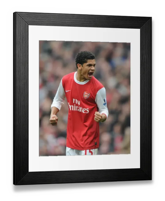Framed Print : Denilson (Arsenal) celebrates after Arsenals 1st goal. Arsenal 2: 3 Tottenham Hotspur Framed Print : Denilson (Arsenal) celebrates after Arsenals 1st goal. Arsenal 2: 3 Tottenham Hotspur