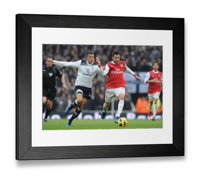 Framed Print : Cesc Fabregas (Arsenal) Jermaine Jenas (Tottenham). Arsenal 2: 3 Tottenham Hotspur Framed Print : Cesc Fabregas (Arsenal) Jermaine Jenas (Tottenham). Arsenal 2: 3 Tottenham Hotspur