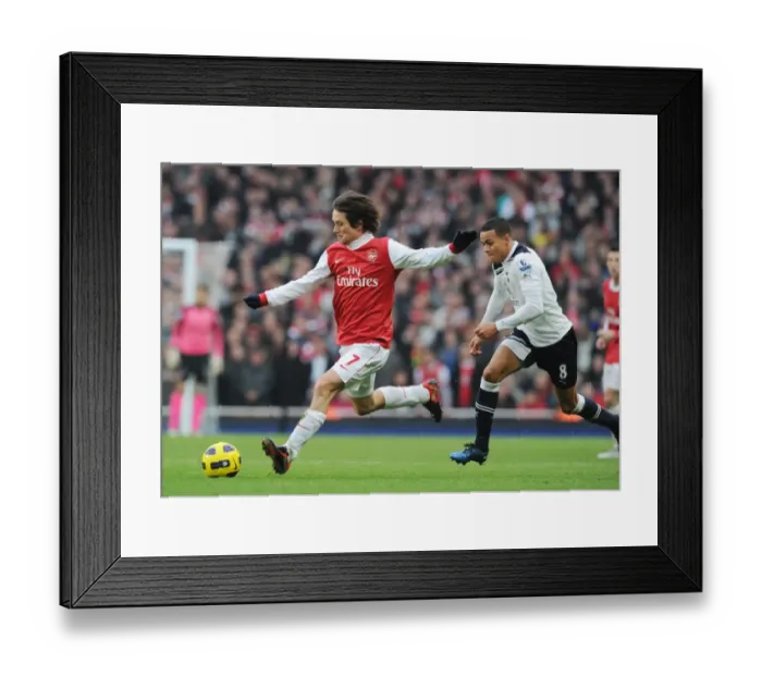 Framed Print : Tomas Rosicky (Arsenal) Jermaine Jenas (Tottenham). Arsenal 2: 3 Tottenham Hotspur