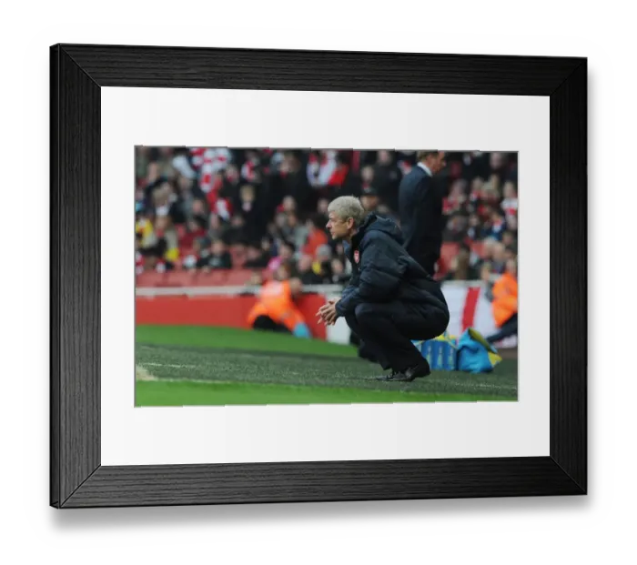 Framed Print : Arsene Wenger: Arsenal Manager in Defeat against Tottenham Hotspur, Emirates Stadium, Premier League 2010-11