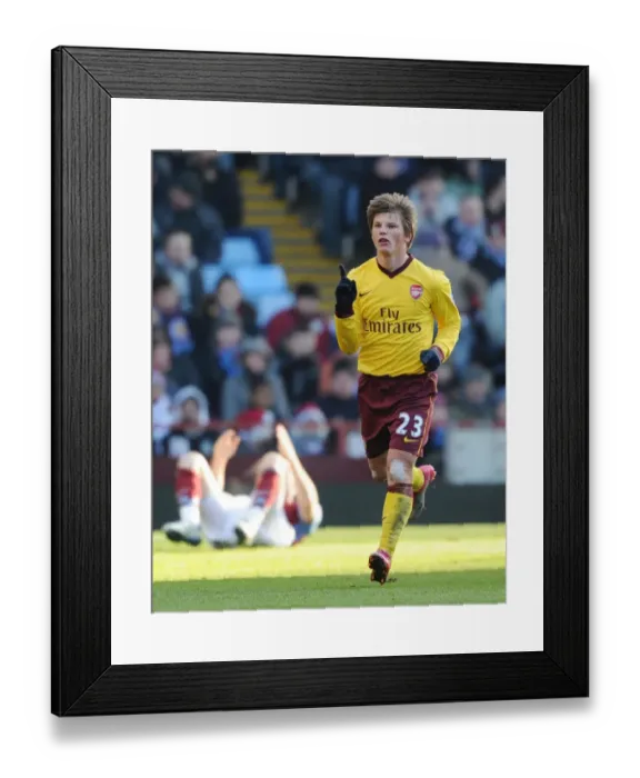 Framed Print : Arshavin's Stunner: Arsenal's Dominant 4-2 Win Over Aston Villa in the Premier League Framed Print : Arshavin's Stunner: Arsenal's Dominant 4-2 Win Over Aston Villa in the Premier League