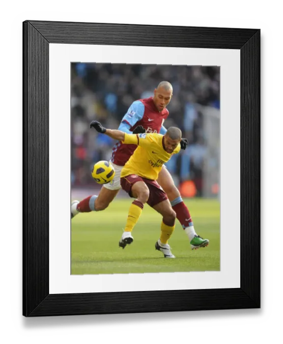 Framed Print : Arsenal's Victory: Gael Clichy vs John Carew at Villa Park (Aston Villa 2:4 Arsenal, Barclays Premier League) Framed Print : Arsenal's Victory: Gael Clichy vs John Carew at Villa Park (Aston Villa 2:4 Arsenal, Barclays Premier League)