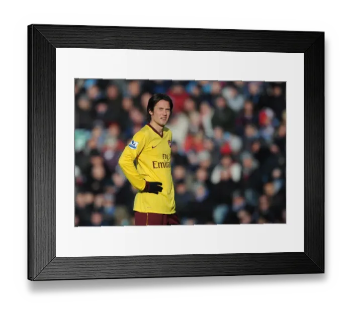 Framed Print : Tomas Rosicky (Arsenal). Aston Villa 2: 4 Arsenal. Barclays Premier League