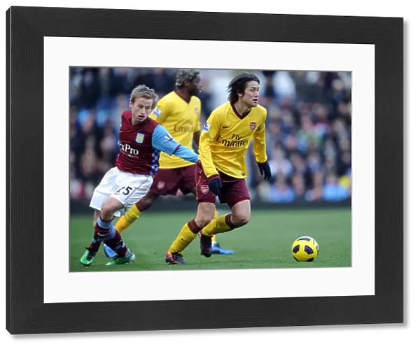 Tomas Rosicky (Arsenal) Barry Bannan (Villa). Aston Villa 2: 4 Arsenal. Barclays Premier League