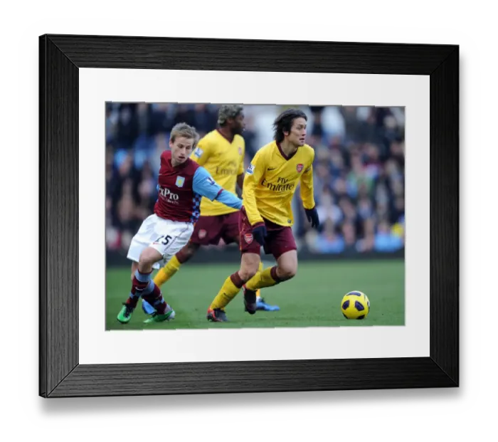 Framed Print : Tomas Rosicky (Arsenal) Barry Bannan (Villa). Aston Villa 2: 4 Arsenal. Barclays Premier League Framed Print : Tomas Rosicky (Arsenal) Barry Bannan (Villa). Aston Villa 2: 4 Arsenal. Barclays Premier League