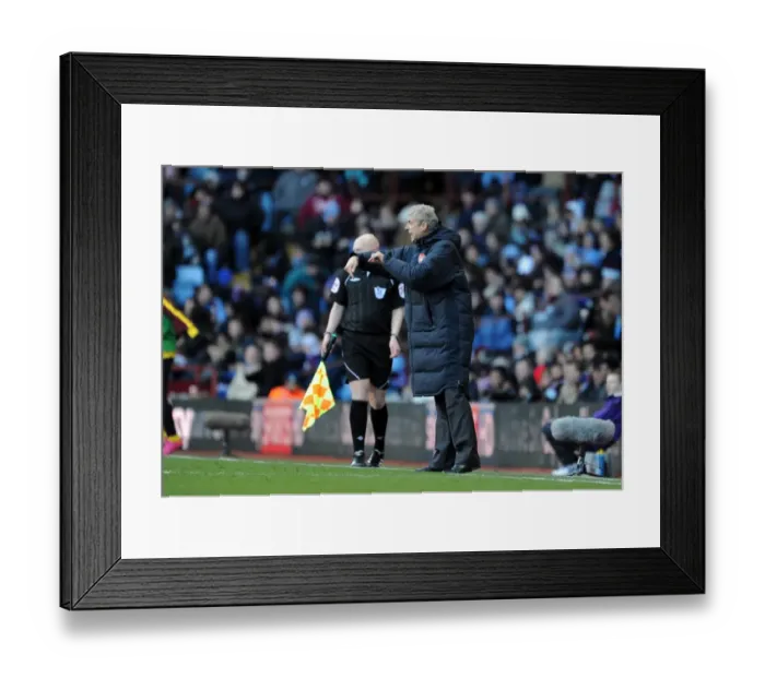 Framed Print : Arsene Wenger the Arsenal Manager. Aston Villa 2: 4 Arsenal. Barclays Premier League Framed Print : Arsene Wenger the Arsenal Manager. Aston Villa 2: 4 Arsenal. Barclays Premier League