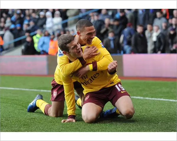 Jack Wilshere's Goal Celebration with Kieran Gibbs: Arsenal's 4-2 Victory over Aston Villa