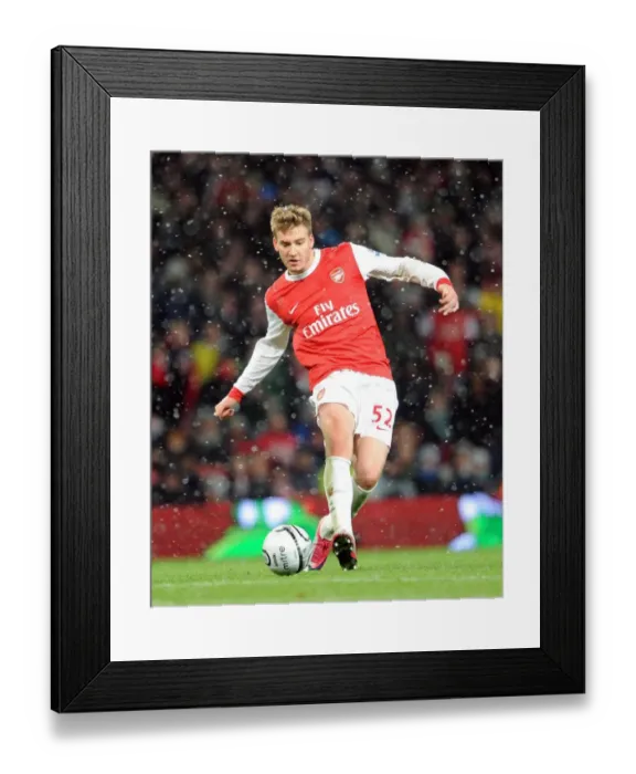 Framed Print : Nicklas Bendtner (Arsenal). Arsenal 2: 0 Wigan Athletic. Carling Cup, Quarter Final Framed Print : Nicklas Bendtner (Arsenal). Arsenal 2: 0 Wigan Athletic. Carling Cup, Quarter Final