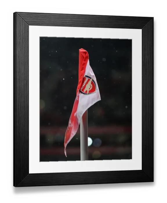 Framed Print : The Corner Flag. Arsenal 2: 0 Wigan Athletic. Carling Cup, Quarter Final Framed Print : The Corner Flag. Arsenal 2: 0 Wigan Athletic. Carling Cup, Quarter Final