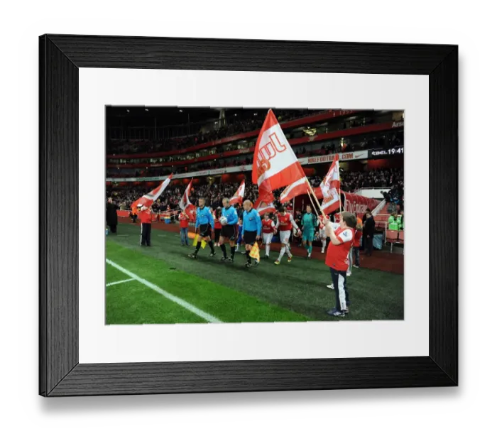 Framed Print : The Junior Gunners do a guard of honour as the teams walk out. Arsenal 2: 0 Wigan Athletic Framed Print : The Junior Gunners do a guard of honour as the teams walk out. Arsenal 2: 0 Wigan Athletic