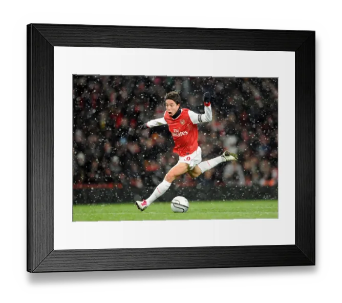 Framed Print : Samir Nasri (Arsenal). Arsenal 2: 0 Wigan Athletic. Carling Cup, Quarter Final