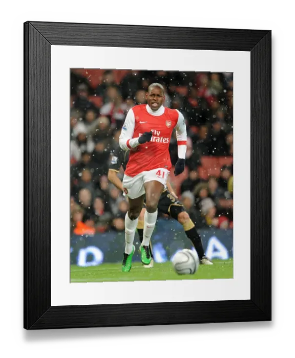 Framed Print : Jay Thomas (Arsenal). Arsenal 2: 0 Wigan Athletic. Carling Cup, Quarter Final