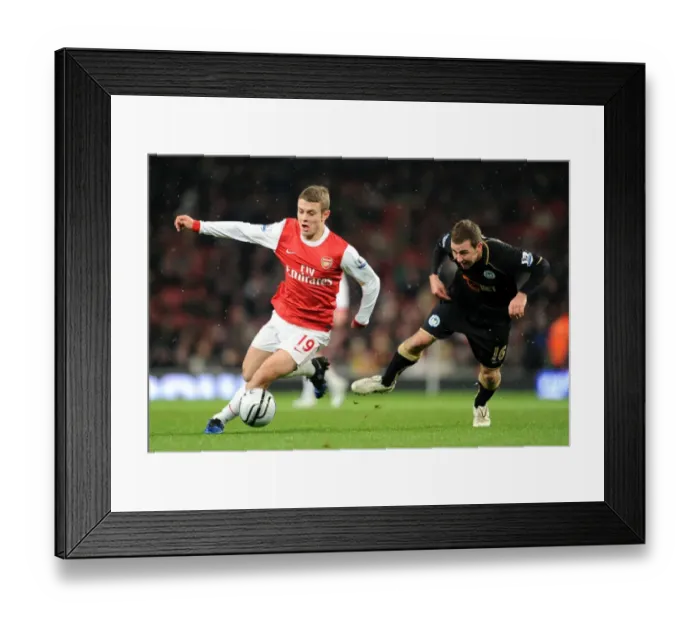Framed Print : Jack Wilshere (Arsenal) James Mcarthur (Wigan). Arsenal 2: 0 Wigan Athletic