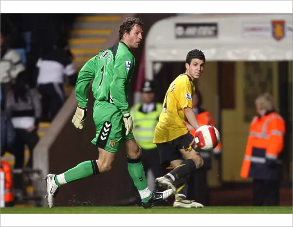 Clash of Stars: Fabregas vs. Sorensen in Arsenal's 1-0 Victory over Aston Villa, 2007