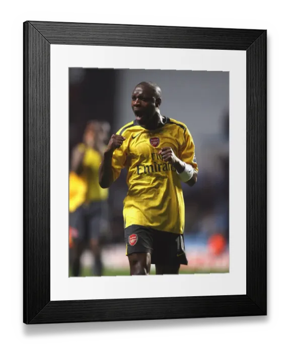 Framed Print : William Gallas celebrates the Arsenal victory after the match Framed Print : William Gallas celebrates the Arsenal victory after the match
