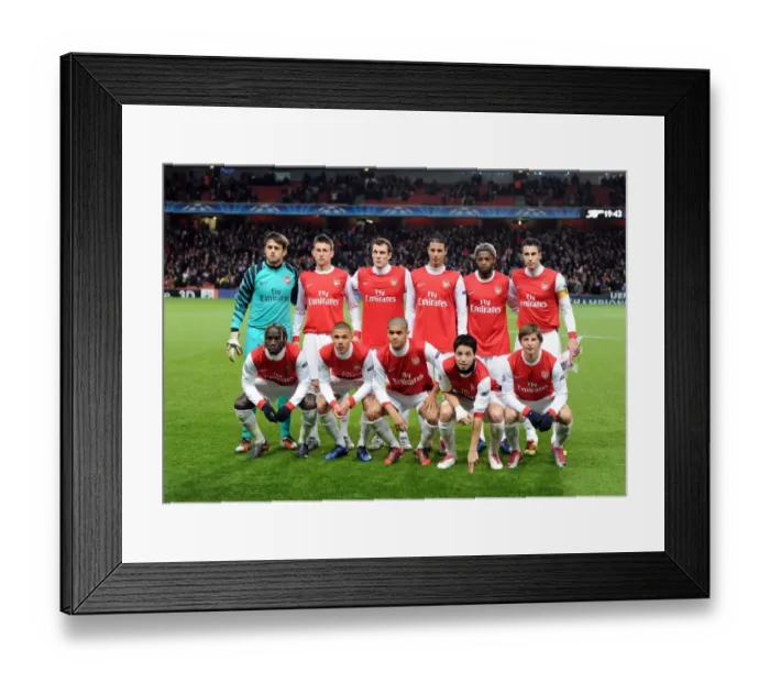 Framed Print : The Arsenal team. Arsenal 3: 1 Partizan Belgrade, UEFA Champions League