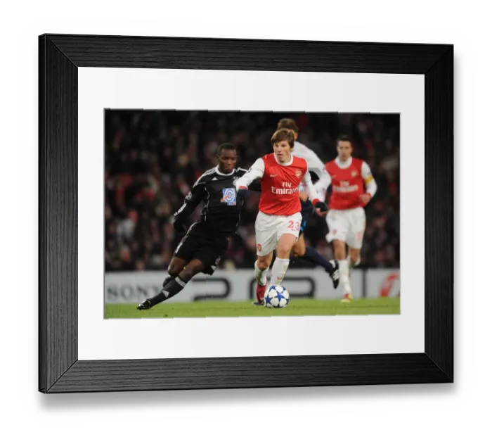 Framed Print : Andrey Arshavin (Arsenal) Medo (Partizan). Arsenal 3: 1 Partizan Belgrade Framed Print : Andrey Arshavin (Arsenal) Medo (Partizan). Arsenal 3: 1 Partizan Belgrade