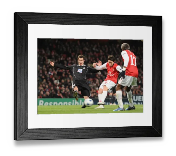 Framed Print : Samir Nasri Scores the Third Goal: Arsenal 3-1 Partizan Belgrade, UEFA Champions League, Emirons Stadium