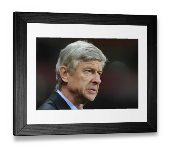 Framed Print : Arsene Wenger Celebrates Arsenal's 3:1 Victory Over Partizan Belgrade in the UEFA Champions League