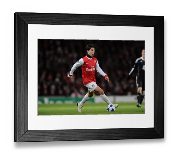 Framed Print : Samir Nasri (Arsenal). Arsenal 3: 1 Partizan Belgrade. UEFA Champions League