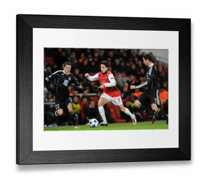 Framed Print : Samir Nasri (Arsenal) Sasa Ilic (Partizan). Arsenal 3: 1 Partizan Belgrade Framed Print : Samir Nasri (Arsenal) Sasa Ilic (Partizan). Arsenal 3: 1 Partizan Belgrade