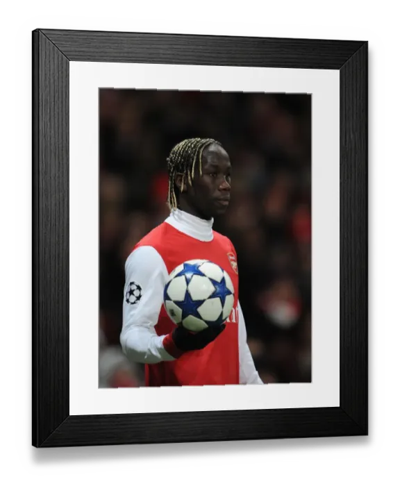 Framed Print : Bacary Sagna (Arsenal). Arsenal 3: 1 Partizan Belgrade. UEFA Champions League Framed Print : Bacary Sagna (Arsenal). Arsenal 3: 1 Partizan Belgrade. UEFA Champions League