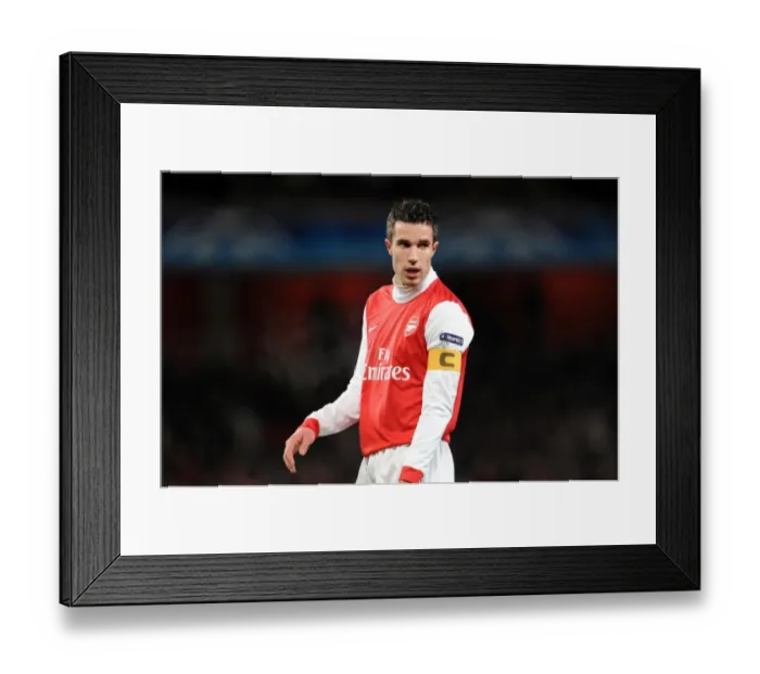 Framed Print : Robin van Persie (Arsenal). Arsenal 3: 1 Partizan Belgrade. UEFA Champions League Framed Print : Robin van Persie (Arsenal). Arsenal 3: 1 Partizan Belgrade. UEFA Champions League